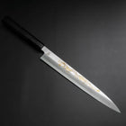 Yanagiba White Steel #2 Kasumi Chokin Dragon Buffalo Ebony Handle 240mm (9.4”)-[Musashi]-[Japanese-Kitchen-Knives]