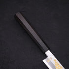 Yanagiba White Steel #2 Kasumi Chokin Sakura-Fuji Buffalo Ebony Handle 270mm (10.6”)-[Musashi]-[Japanese-Kitchen-Knives]