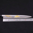 Yanagiba White Steel #2 Kasumi Chokin Sakura-Fuji Buffalo Ebony Handle 270mm (10.6”)-[Musashi]-[Japanese-Kitchen-Knives]