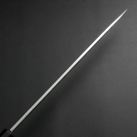 Yanagiba White Steel #2 Kasumi Silver Dragon Buffalo Ebony Handle 240mm (9.4”)-[Musashi]-[Japanese-Kitchen-Knives]