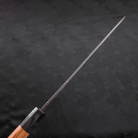 Yanagiba White Steel #2 Kurouchi Buffalo Teak Handle 225mm (8.8”)-[Musashi]-[Japanese-Kitchen-Knives]