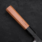 Yanagiba White Steel #2 Kurouchi Buffalo Teak Handle 225mm (8.8”)-[Musashi]-[Japanese-Kitchen-Knives]