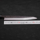 Yanagiba White Steel #2 Kurouchi Buffalo Teak Handle 225mm (8.8”)-[Musashi]-[Japanese-Kitchen-Knives]