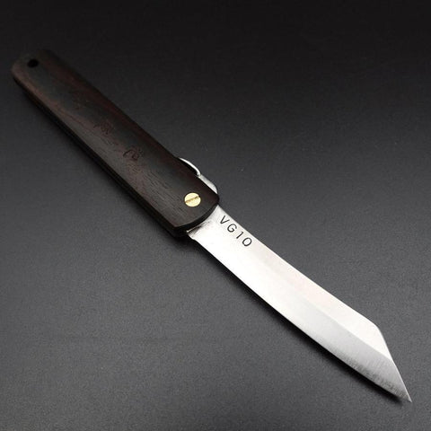 Higonokami VG-10 100mm Ebony (3.9”)-[Musashi]-[Japanese-Kitchen-Knives]