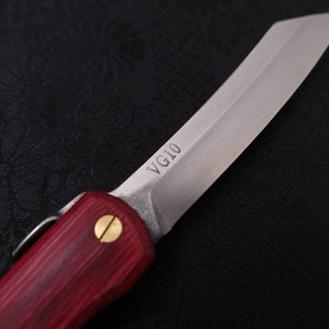 Higonokami VG-10 110mm Woody Beni (4.3”)-[Musashi]-[Japanese-Kitchen-Knives]