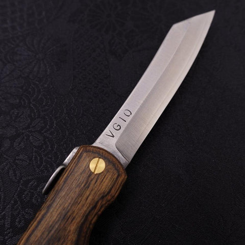 Higonokami VG-10 110mm Woody Walnut (4.3”)-[Musashi]-[Japanese-Kitchen-Knives]