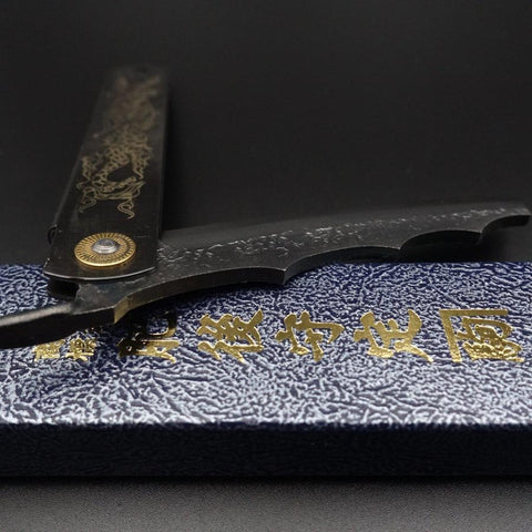 Ryubu-Dragon Black Higonokami Aogami 120mm (4.7”)-[Musashi]-[Japanese-Kitchen-Knives]