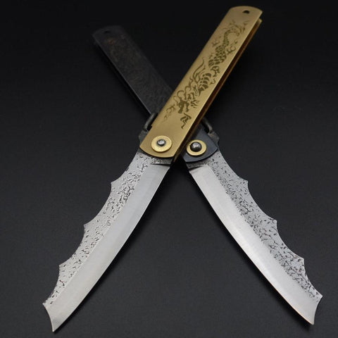 Ryubu-Dragon Black Higonokami Aogami 120mm (4.7”)-[Musashi]-[Japanese-Kitchen-Knives]